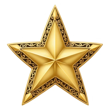 star drawn with calligraphy pen sticker