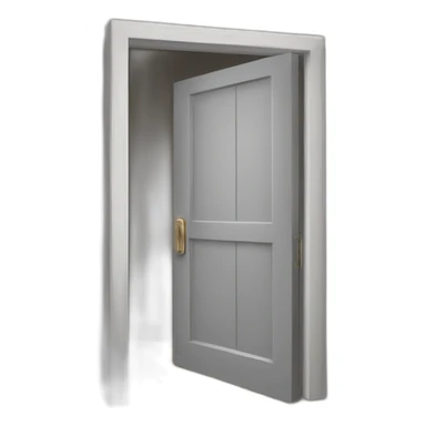 open door wood color gray perpective sticker