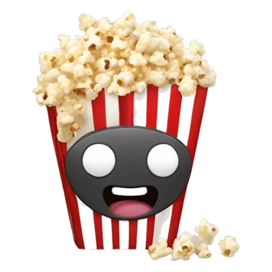 Popcorn with film icon sticker
