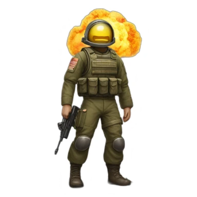 Char d'assaut russe avec derrière des explosions sticker