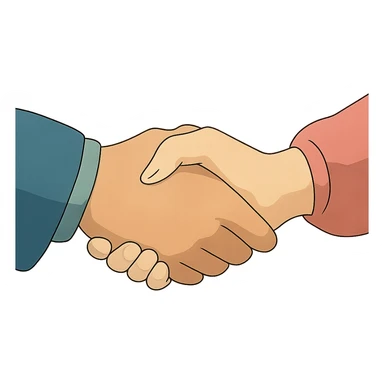 ghibli style handshake sticker