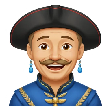 The Cossack laughs through tears. sticker