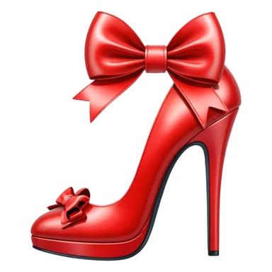 heels with a bow sticker