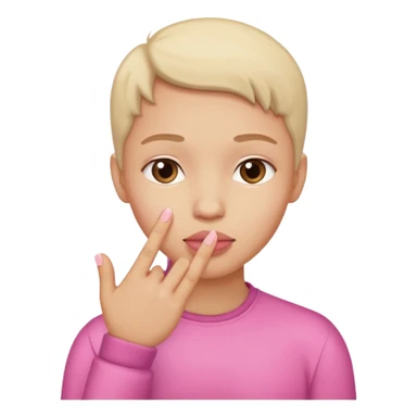 Pink promise with thumbs touching sticker