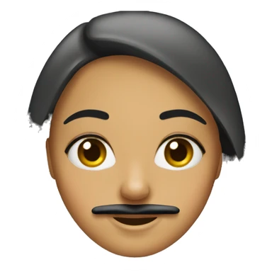 An arab girl with a mustache  sticker