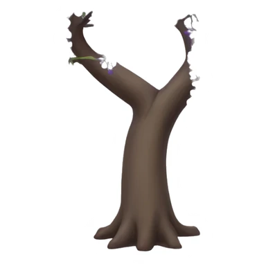 Wisteria tree with purple wisteria blossoms sticker