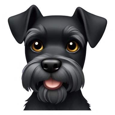 Black mini schnauzer sticker