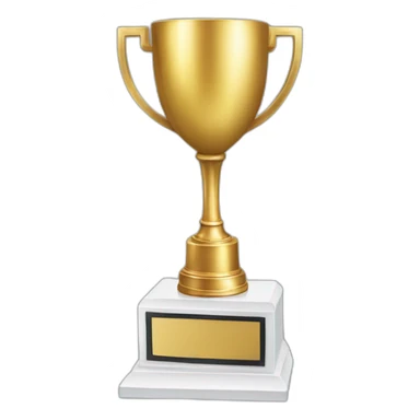 Winner trophy with 1st written on it sticker