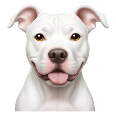 White pit bull sticker