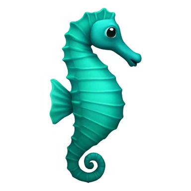 Teal seahorse  sticker