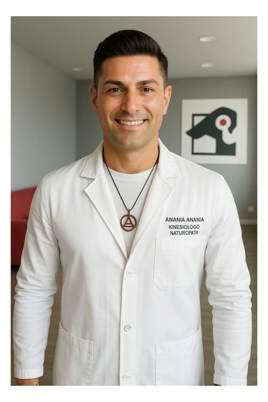 Kinesiologo chiamato Antonio Anania, immagini iperrealistiche sticker