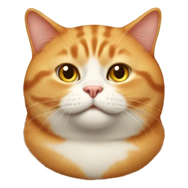 realistic fat ginger cat sticker