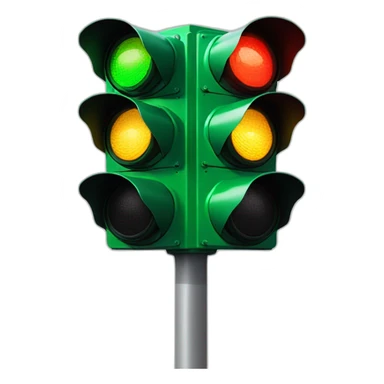 green traffic light sticker