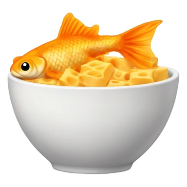 White bowl of cheddar goldfish  sticker