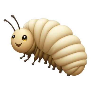 A caterpillar turning into a cocoon that turns into a butterfly- beige, only one butterfly sticker