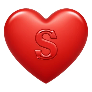 The Letter S in a Heart sticker