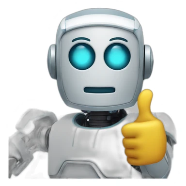 Robot thumbs up sticker