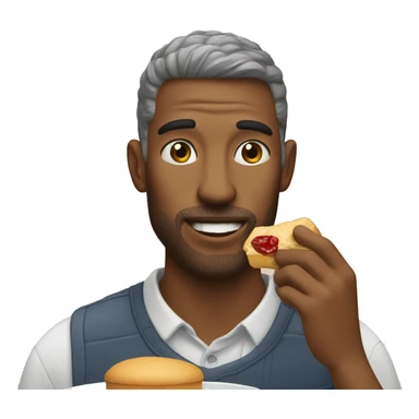 Man eating date sticker