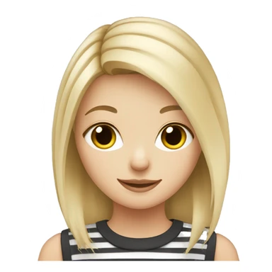 Blonde girl with a grey cat with black stripes  sticker