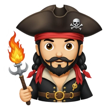 Fai un pirata con le ali di fuoco sticker