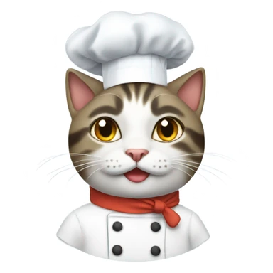 Cat with a chef hat sticker