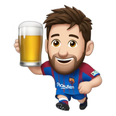 Messi boire du bière sticker