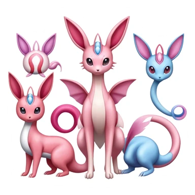 Milotic-Sylveon-Espeon-Dragonair-Pokémon full body sticker