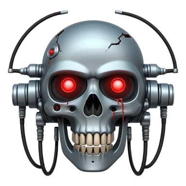 A spaceship in a distopian future, In the style of your bleeding skull art sticker