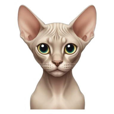 Sphynx cat and boy with long hair sticker