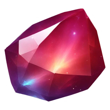 red iridescent nebula crystal shard sticker