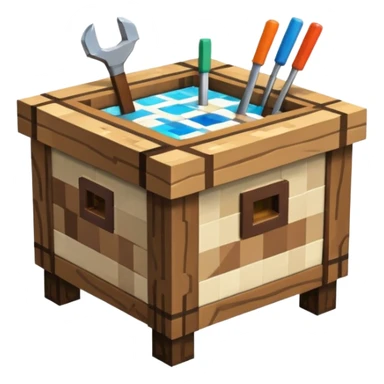 Minecraft crafting table sticker
