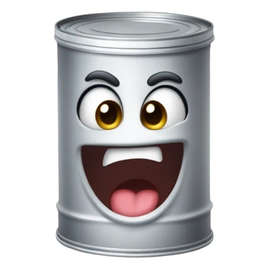 a cute paint can with a surprised look on one's face sticker