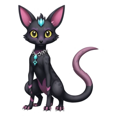 Gothic pastel Salandit-Umbreon-Genet-Noivern-Noibat-Serval-Hybrid (Full body) sticker