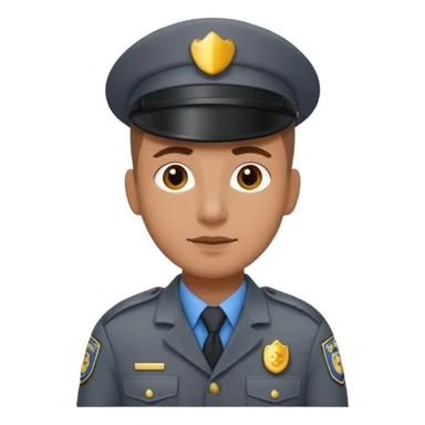 mall security gray uniform no hat  sticker
