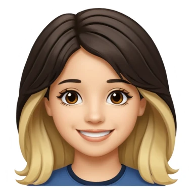 Camila Cabello with long dark brown hair with blonde highlights sticker