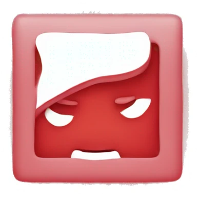 Red sinewave in a square sticker