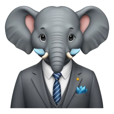 The elephand went in a suit sticker
