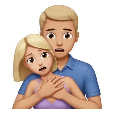Girl being choked by a guy sticker