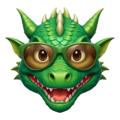 dragon with sunglasses sticker