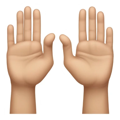 middle and ring fingers folded down sticker