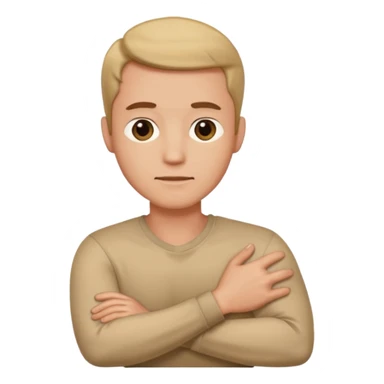 arm crossed holding neck guy sticker