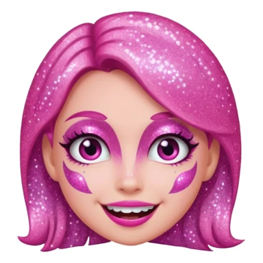 glitter pink girl naughty sticker