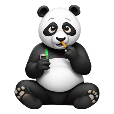 A panda smoking a vape sticker