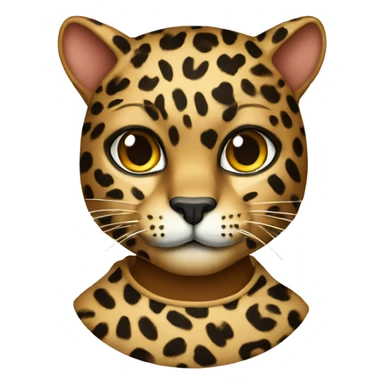 Leopard sweatshirt wearing cat  sticker