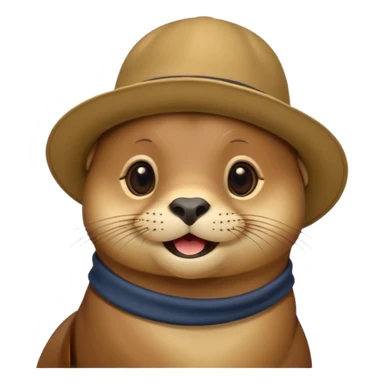 sea ​​lion wearing a hat sticker