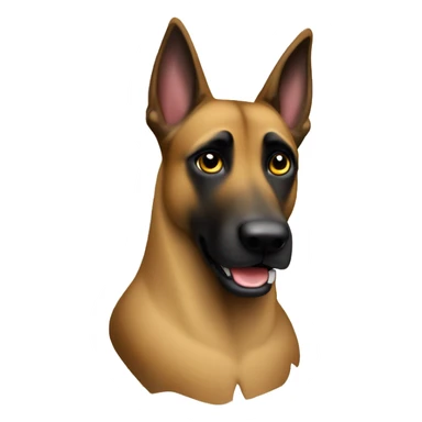 malinois prends des notes avec un livre sticker