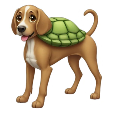 chien sur tortue sticker