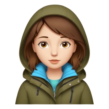 girl in parka sticker
