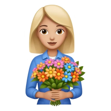 a beautiful bouquet of flowers in the hands of a florist sticker