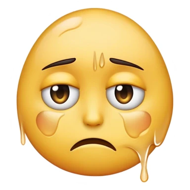 A sad emoji, about to cry sticker